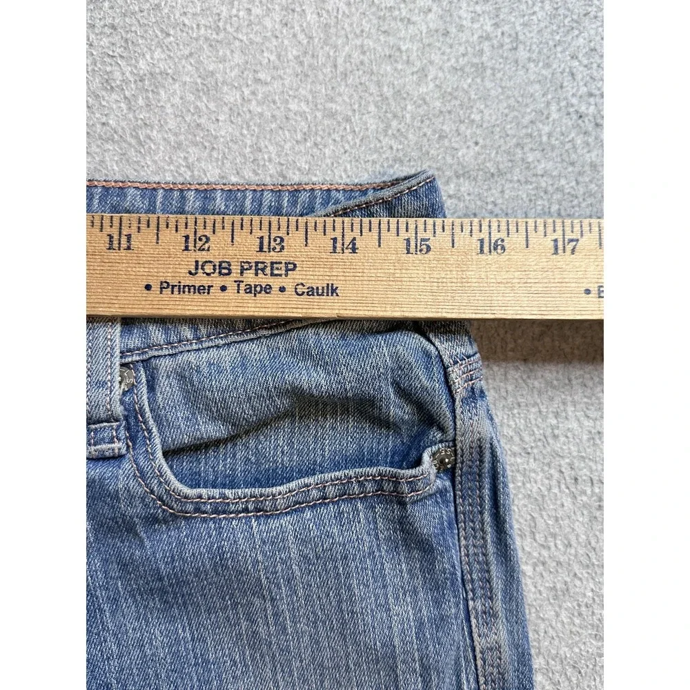 VTG Levi's 515 Capri Jeans‎ Womens 10 Blue Medium Wash Stretch Denim Embroidered